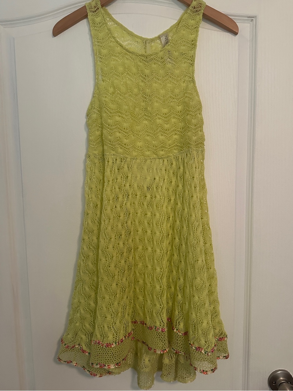 Free People lime green cover up